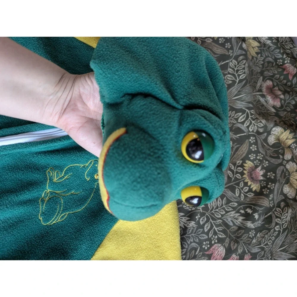 Toddler Plush Frog Halloween Costume Size 2T One Piece Fleece Zip Up Warm
